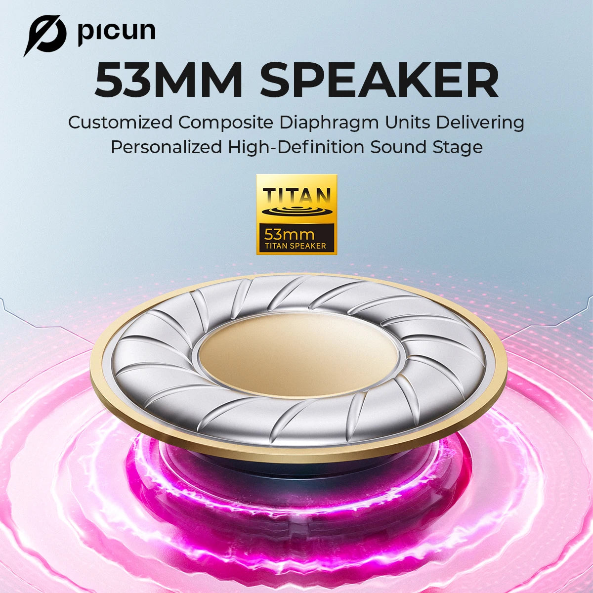 Picun G3 Wireless Gaming Headset with Mic – 65H Battery, 53mm Drivers, Bluetooth 5.4 + 2.4GHz, Over-Ear Gaming Headphones for PS5, PC, Switch, Mobile - Tech Mart