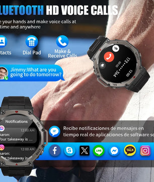 LIGE 2025 New GPS Smartwatch Men 5 ATM Waterproof Built-in Dual-band GNSS Compass Military Sport Bluetooth Call  Men Smart Watch - Tech Mart