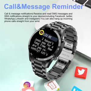 LIGE BW0189 PRO Smart Watch Men – Bluetooth Call, IP67 Waterproof Sports & Fitness Watch (For Android & iOS) - Tech Mart