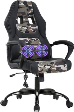 Gaming Chair Home Office Ergonomic Desk Massage PU With Leather - Tech Mart