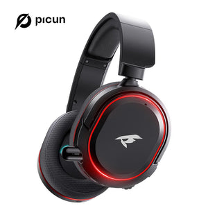 Picun G2 Wireless Gaming Headset – 2.4GHz RF + Bluetooth 5.3, Ultra Low Latency, 7.1 Surround, 100H Battery, Retractable ENC Mic – For PC, PS5, PS4, Switch, Mobile - Tech Mart