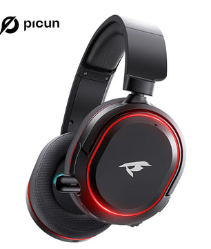 Picun G2 Wireless Gaming Headset – 2.4GHz RF + Bluetooth 5.3, Ultra Low Latency, 7.1 Surround, 100H Battery, Retractable ENC Mic – For PC, PS5, PS4, Switch, Mobile - Tech Mart