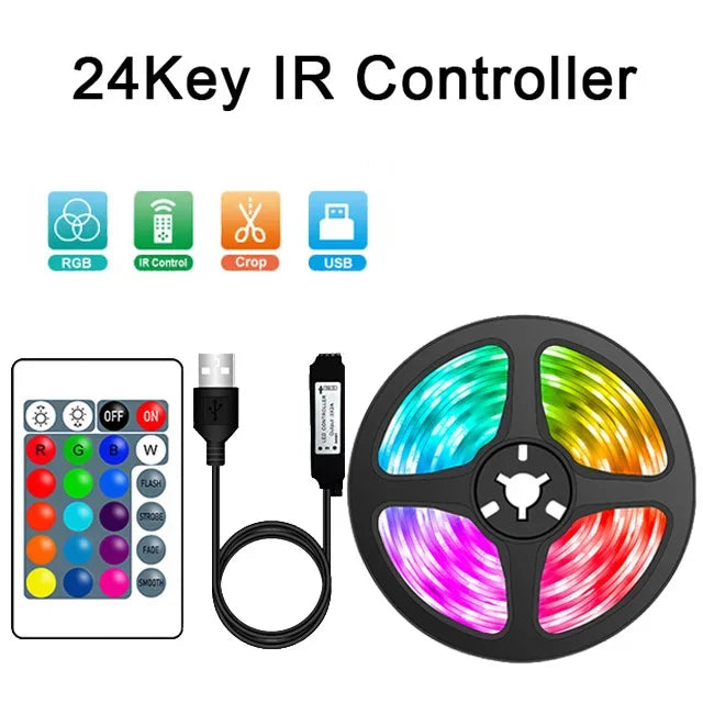 RGB LED Strip Lights with Bluetooth or WiFi - Tech Mart