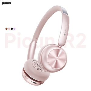 Picun R2 Wireless Bluetooth Headphones with Spatial Audio, 100H Battery, Foldable Design, Low Latency & App Control - Tech Mart