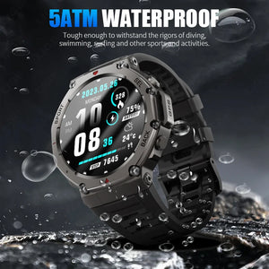 LIGE 2025 New GPS Smartwatch Men 5 ATM Waterproof Built-in Dual-band GNSS Compass Military Sport Bluetooth Call  Men Smart Watch - Tech Mart
