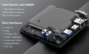 MLLSE M2 Air Mini PC Intel Celeron N4000 Window11 Portable Mini Computer - Tech Mart