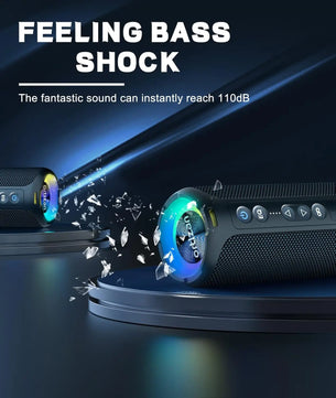 Ortizan Bluetooth Speakers 40W Enhanced Bass Portable Outdoor Wireless Speaker 30Hrs IP7 Waterproof Shower Speaker Bluetooth 5.3 - Tech Mart