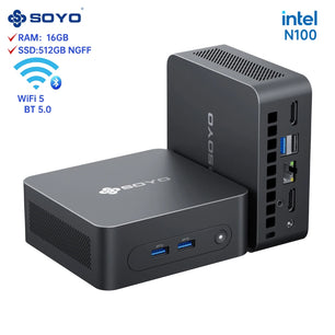 SOYO M2 PLUS 2 Mini PC Intel Alder Lake N100 Windows 11 Pro Mini PC 16GB Desktop Computer - Tech Mart
