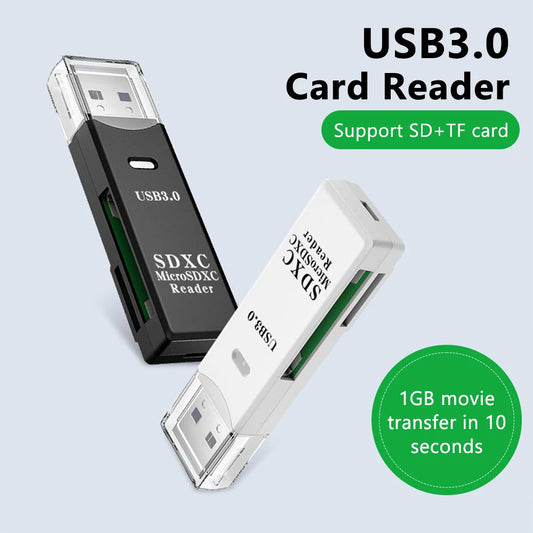 2 in 1 USB 3.0 Card Reader Micro sd card Reader usb adapter High Speed Cardreader - Tech Mart
