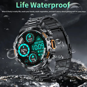 LIGE LED Flashlight Smart Watch Military Watches SOS Bluetooth Call Waterproof Health Monitor Sport Smartwatch For Android ios - Tech Mart