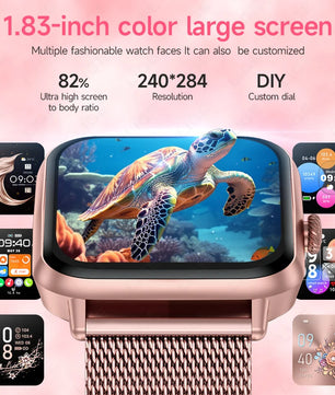 LIGE Fashion 1.83”HD Women Smart Watch Sports Fitness Watch Health Monitoring Digital Men Waterproof Smartwatch Ladies Bracelet - Tech Mart