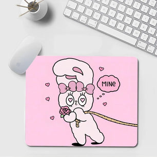 Cute Pink Esther Bunny Desk Mat - Tech Mart