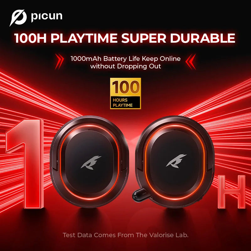 Picun G2 2.4GHz Wireless Gaming Headset with Bluetooth 5.3, 7.1 Surround Sound & Retractable ENC Mic – Compatible with PC, PS5, Switch & More - Tech Mart