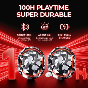 Picun Wireless Gaming Headset Bluetooth + 2.4GHz with 100H Battery ENC Mic and 4-in-1 Multi-Platform Support - Tech Mart