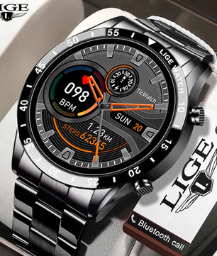 LIGE BW0189 PRO Smart Watch Men – Bluetooth Call, IP67 Waterproof Sports & Fitness Watch (For Android & iOS) - Tech Mart