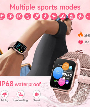 LIGE Fashion 1.83”HD Women Smart Watch Sports Fitness Watch Health Monitoring Digital Men Waterproof Smartwatch Ladies Bracelet - Tech Mart