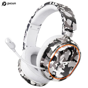 Picun G2 2.4GHz Wireless Gaming Headset with Bluetooth 5.3, 7.1 Surround Sound & Retractable ENC Mic – Compatible with PC, PS5, Switch & More - Tech Mart
