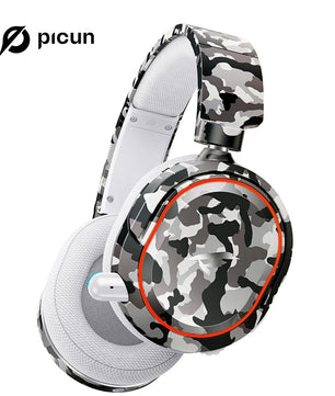Picun G2 Wireless Gaming Headset – 2.4GHz RF + Bluetooth 5.3, Ultra Low Latency, 7.1 Surround, 100H Battery, Retractable ENC Mic – For PC, PS5, PS4, Switch, Mobile - Tech Mart