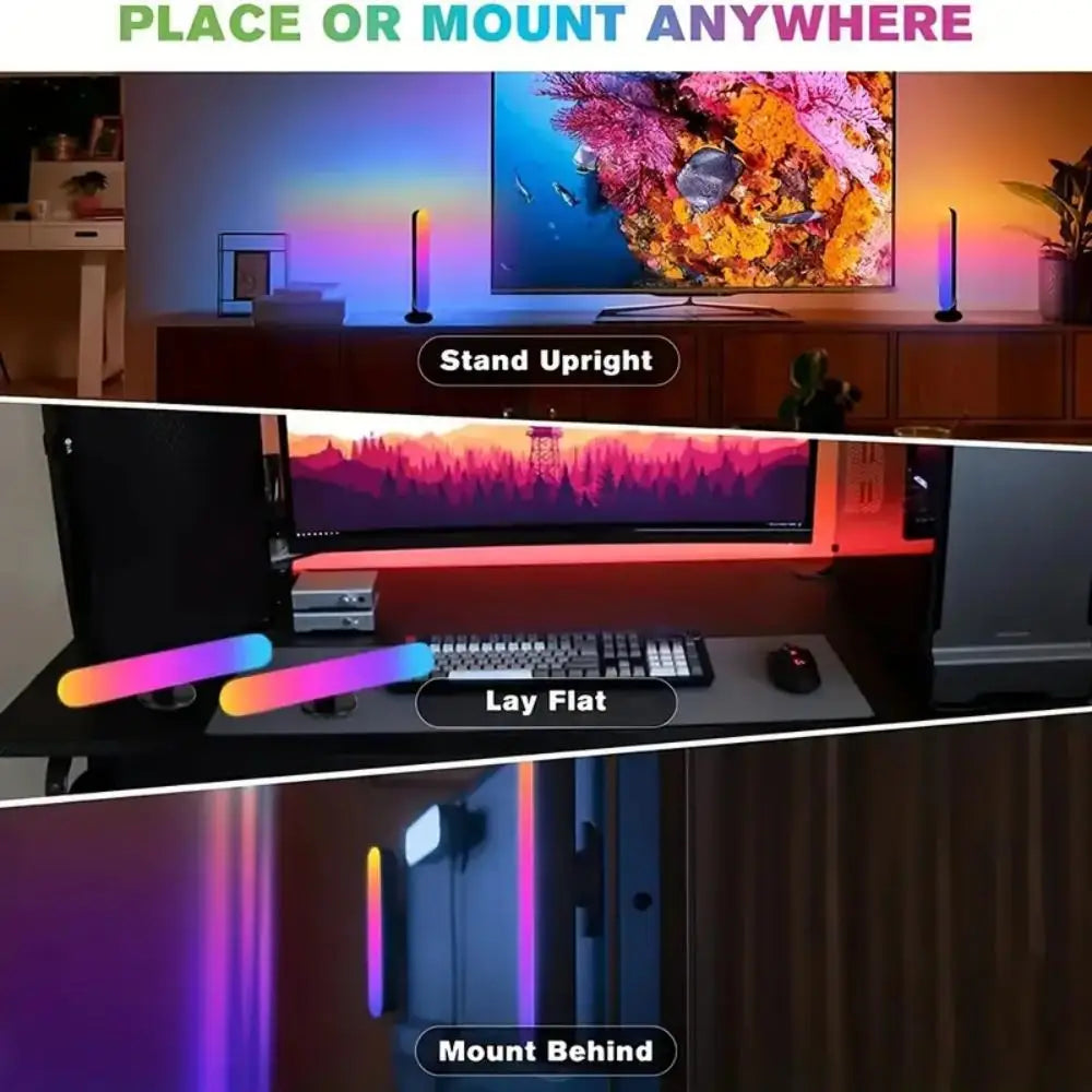 USB LED Light Bar RGB Color Changing TV Backlight Remote Symphony Atmosphere Light Strips Music Rhythm Ambient Pickup Lamp Decor - Tech Mart