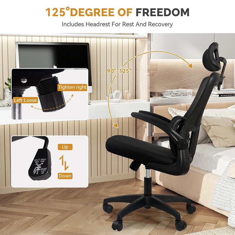 Office Chair Ergonomic High Back Chair Mesh Sliding Gaming Computer Chairs - Tech Mart