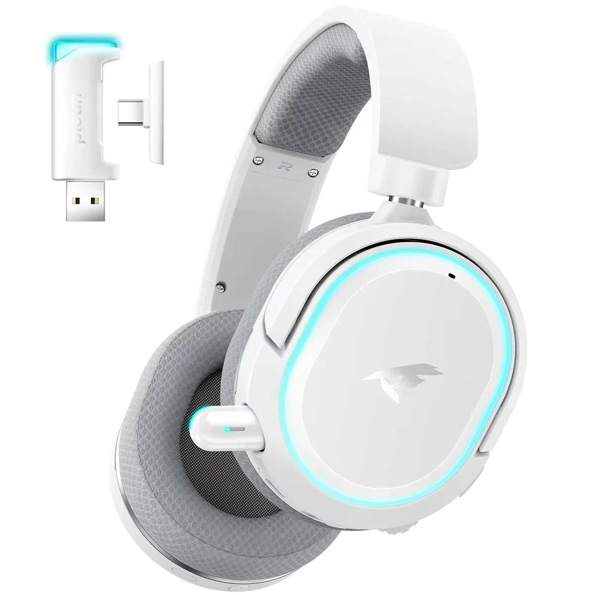 Picun Wireless Gaming Headset Bluetooth + 2.4GHz with 100H Battery ENC Mic and 4-in-1 Multi-Platform Support - Tech Mart