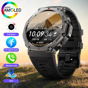 LIGE 2025 New GPS Smartwatch Men 5 ATM Waterproof Built-in Dual-band GNSS Compass Military Sport Bluetooth Call  Men Smart Watch - Tech Mart