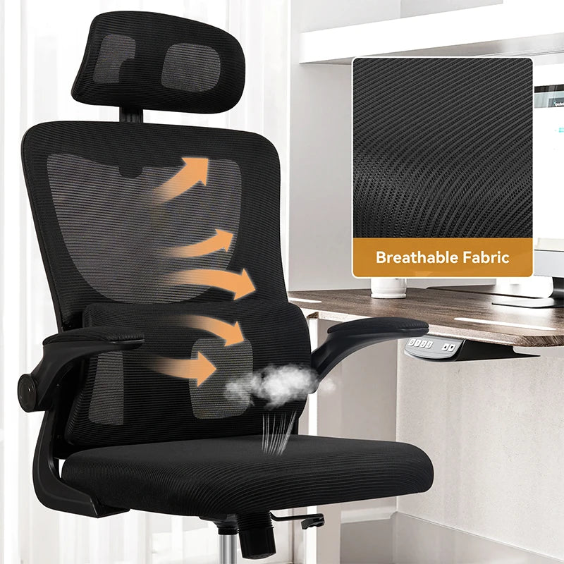 Office Chair Ergonomic High Back Chair Mesh Sliding Gaming Computer Chairs - Tech Mart