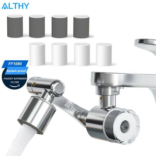 ALTHY FF1080 Faucet-Mounted Water Purifier with 1080° Rotating Arm and 5-Stage Filtration
