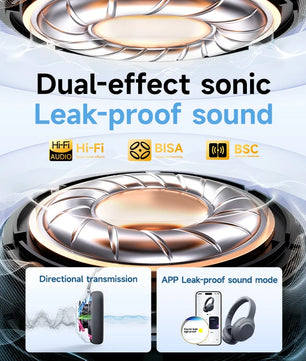 Picun F1 ANC Wireless Bluetooth 5.4 Hi-Fi Headphones with 43dB Adaptive Noise Cancelling, 80-Hour Battery, 40mm Drivers, and App Customization - Tech Mart