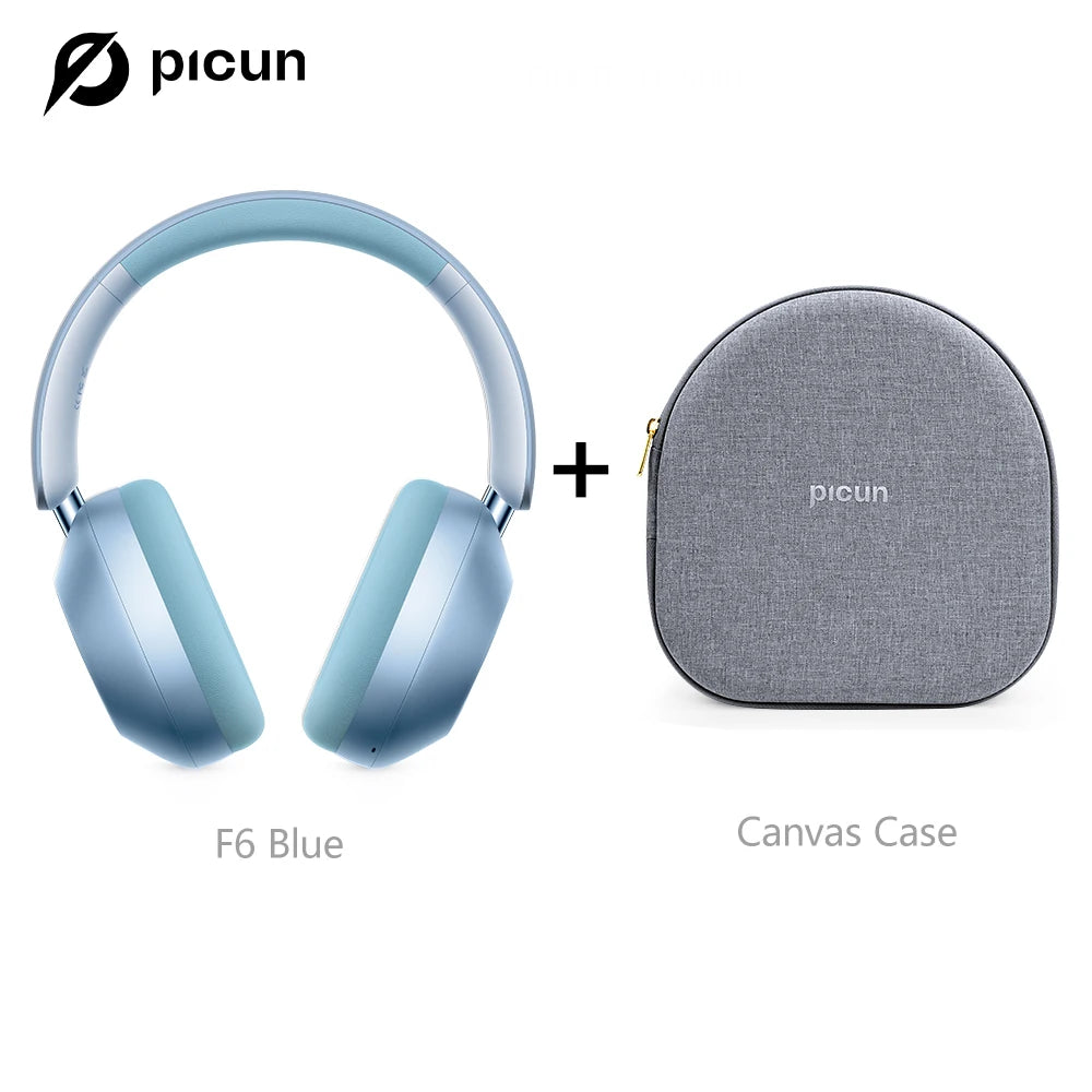Picun F6 Active Noise Cancelling Bluetooth Headset – Hi-Res, Head Tracking, 3D Audio, APP Control, Low Latency, Long Battery Life - Tech Mart