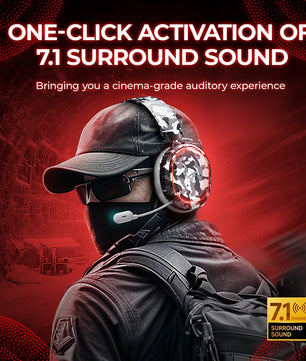 Picun Wireless Gaming Headset Bluetooth + 2.4GHz with 100H Battery ENC Mic and 4-in-1 Multi-Platform Support - Tech Mart