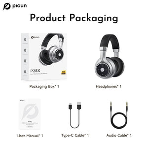 Picun P28X Wireless Bluetooth 5.3 Over-Ear Headphones with Dual Drive Bass, 35H Playtime, and Noise Reduction Technology - Tech Mart
