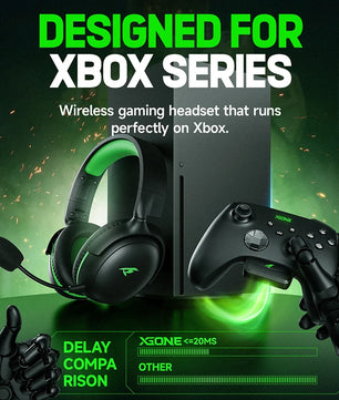 Kofire XG-ONE Wireless Gaming Headset with 53mm Driver, ENC Mic, 3D Surround Sound, Multi-Platform Support, 50-Hour Battery – Compatible with Xbox, PC, PS5, PS4, Switch - Tech Mart