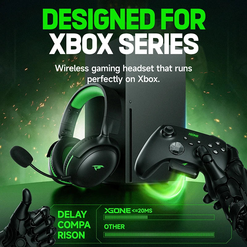Kofire XG-ONE Wireless Gaming Headset with 53mm Driver, ENC Mic, 3D Surround Sound, Multi-Platform Support, 50-Hour Battery – Compatible with Xbox, PC, PS5, PS4, Switch - Tech Mart