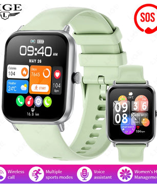 LIGE Fashion 1.83”HD Women Smart Watch Sports Fitness Watch Health Monitoring Digital Men Waterproof Smartwatch Ladies Bracelet - Tech Mart