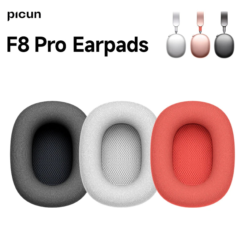 Replacement Leather Ear Pads for Picun F8 Pro Headphones – Soft, Washable, and Comfortable Earpad Cushions - Tech Mart