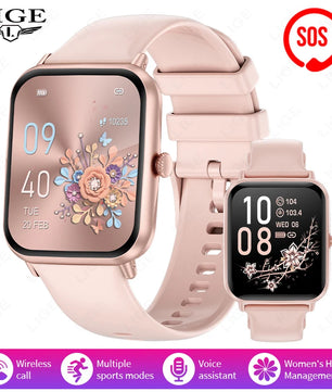 LIGE Fashion 1.83”HD Women Smart Watch Sports Fitness Watch Health Monitoring Digital Men Waterproof Smartwatch Ladies Bracelet - Tech Mart