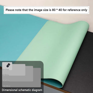 Simple Mouse Pad Large Size Office Desk Protector Mat PU Leather Mouse Pad - Tech Mart