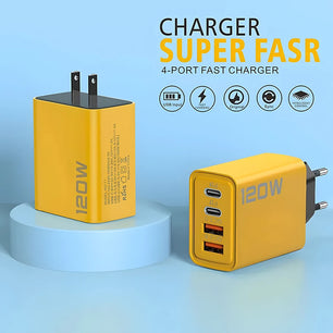 4 Ports USB C PD Charger Quick Charge 3.0 Type C USB Phone Charger With Fast Charging Adapter - Tech Mart