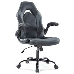 JHK Ergonomic Office Computer Home Leather Desk Chair With Flip-up Armrest - Tech Mart
