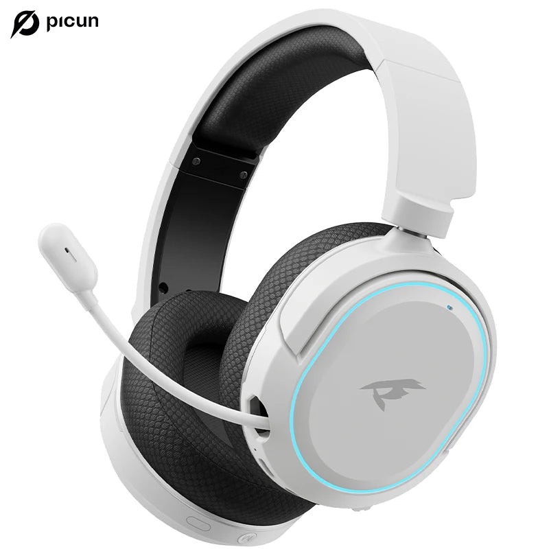Picun G2 2.4GHz Wireless Gaming Headset with Bluetooth 5.3, 7.1 Surround Sound & Retractable ENC Mic – Compatible with PC, PS5, Switch & More - Tech Mart