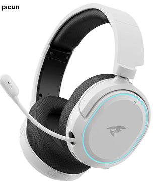 Picun G2 Wireless Gaming Headset – 2.4GHz RF + Bluetooth 5.3, Ultra Low Latency, 7.1 Surround, 100H Battery, Retractable ENC Mic – For PC, PS5, PS4, Switch, Mobile - Tech Mart