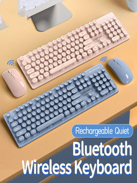 N520 Wireless Punk Mechanical Keyboard Mouse Set Office - Tech Mart