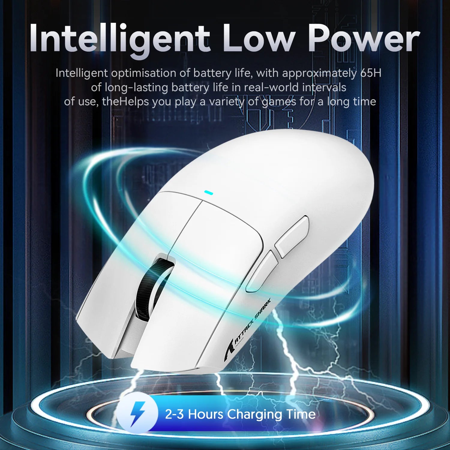 Attack Shark X11 Tri-mode Gaming Mouse with Magnetic Charging Dock, PixArt PAW3311 Sensor, 22K DPI, BT/2.4Ghz/Wired, for PC/MAC - Tech Mart