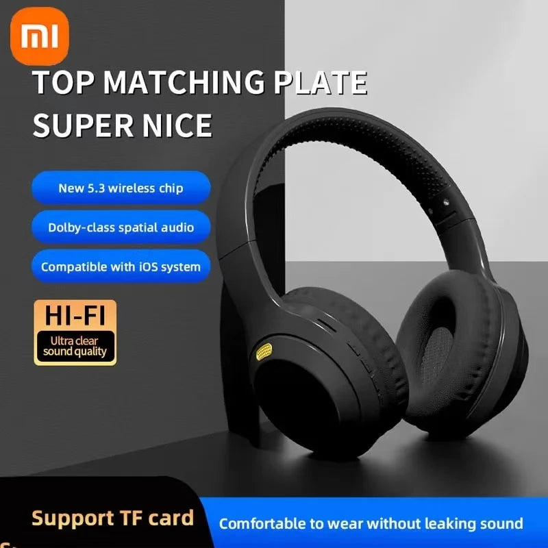 Xiaomi 5W Wireless Headphones Bluetooth5.3 Earphones Foldable Earbuds 40mm Driver Game Music Over Ear Stereo Headset With Mic - Tech Mart