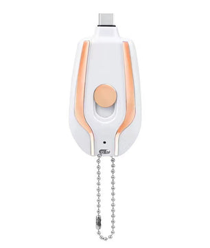 1500mAh Mini Power Emergency Pod Keychain Charger With Type-C – Ultra-Compact Fast Charging Backup Battery Pack for Phones & Bluetooth Devices - Tech Mart