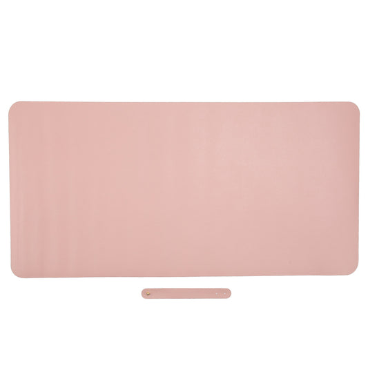 DoubleSided Pink Desk Mat Waterproof Leather Writing Desk Mouse Pad - Tech Mart