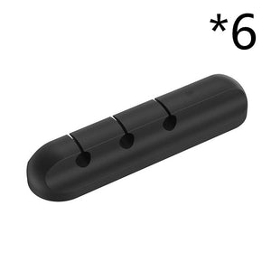 Silicone USB Cable Winder – Desktop Cable Organizer & Management Clips for Headphones, Chargers, and Office Wires - Tech Mart