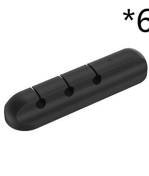 Silicone USB Cable Winder – Desktop Cable Organizer & Management Clips for Headphones, Chargers, and Office Wires - Tech Mart