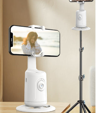 AI-Powered 360° Auto Face Tracking Phone Holder – Gesture Control, Tripod-Compatible, No App Needed, Smart Stabilizer for TikTok, Vlogs, and Live Streaming - Tech Mart
